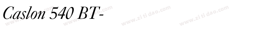 Caslon 540 BT字体转换